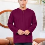 Burgundy for Men: Lengan Panjang